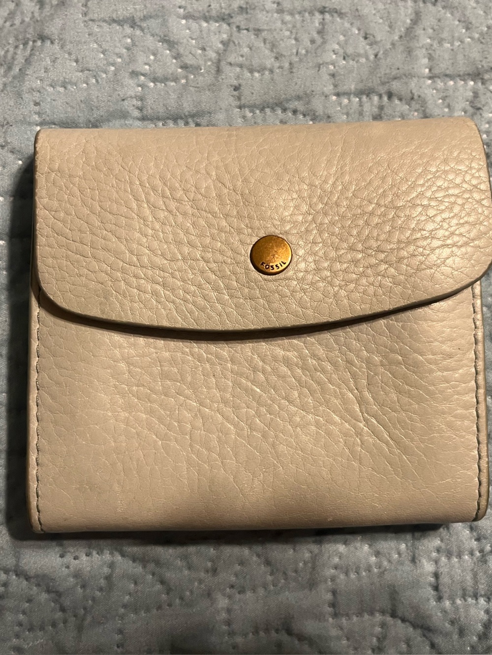 Fossil  lite green Leather Snap Wallet - Women's Compact Accessory